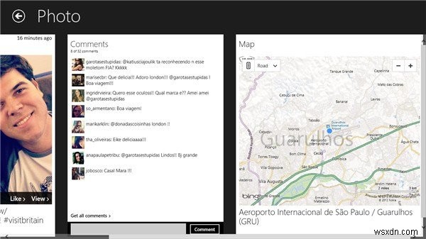 Instametrogramを使用して、Windows 8でジオタグ付きのInstagram写真を表示、コメント、取得する