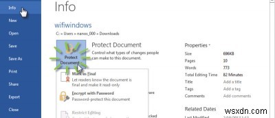 MicrosoftWord2013でドキュメントを保護する3つの方法 