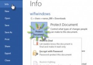 Microsoft Word 2013で文書を保護する3つの方法
