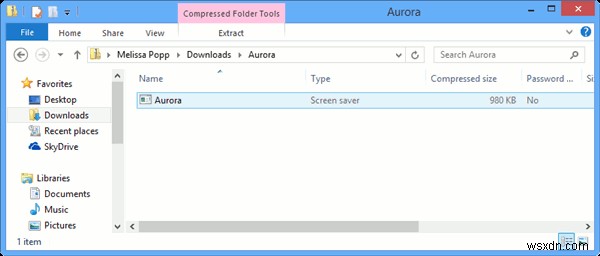 Windows8でAuroraスクリーンセーバーを追加する方法 