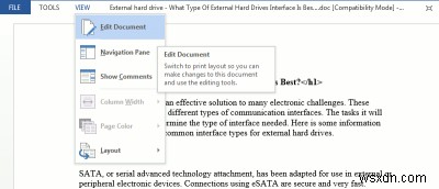 Word2013の読み取りモードについて知っておくべきことすべて 