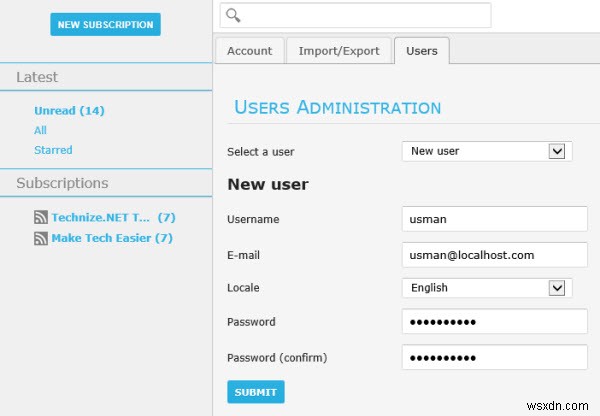 SismicsReaderを使用して独自のRSSフィードサーバーを作成する方法 