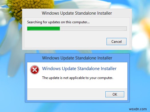 「アップデートはお使いのコンピューターに適用されません」エラーをバイパスし、Windows8.1プレビューをインストールします 