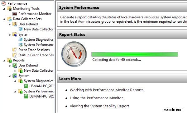 Windows8パフォーマンスモニターを使用してシステムパフォーマンスを分析する方法 