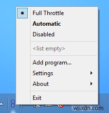 FullThrottleを使用してWindowsでアプリケーションのパフォーマンスを最大化する 