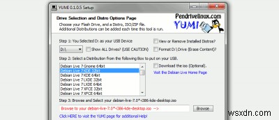 YUMIを使用してマルチブートLinuxUSBドライブを作成する 