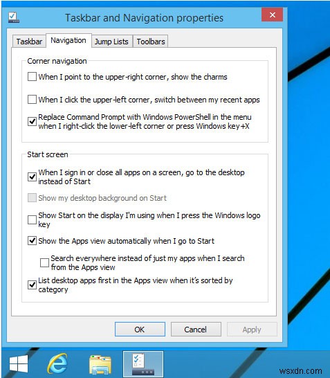 Windows8.1のスタート画面をアプリ画面に置き換えます 