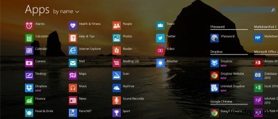 Windows8.1のスタート画面をアプリ画面に置き換えます 