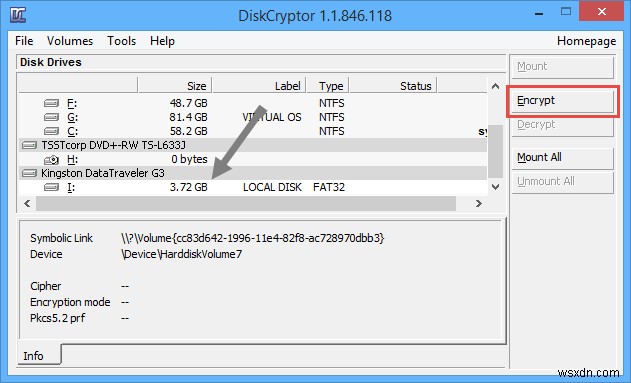 DiskCryptorを使用してWindowsでパーティションを暗号化する方法 