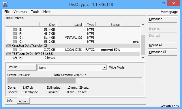 DiskCryptorを使用してWindowsでパーティションを暗号化する方法 