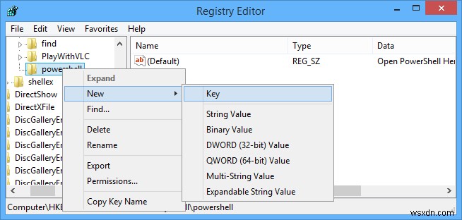 Windowsの右クリックコンテキストメニューにOpenPowershellHereオプションを追加する方法 