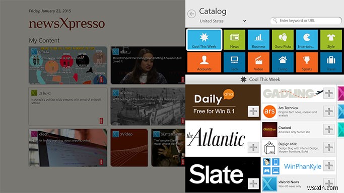 7Windows8用の便利なニュースアグリゲーターアプリ 
