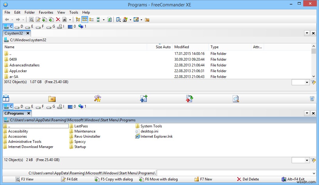 FreeCommander XE –Windows用の無料のフル機能のファイルマネージャー 