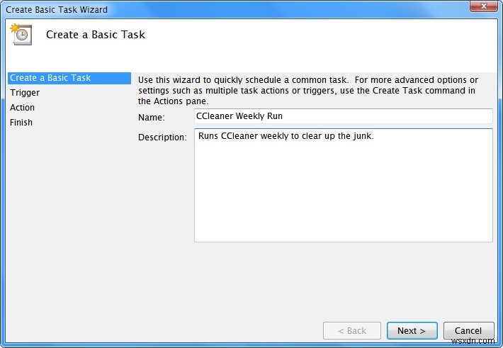 Windowsタスクスケジューラを使用してCCleanerが自動的に実行されるようにスケジュールする方法 