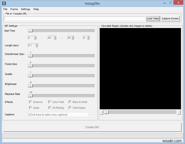 Instagiffer –Windowsで.GIFを作成するための無料ソフトウェア 