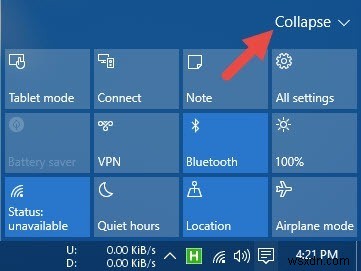 Windows10アクションセンターをカスタマイズする方法 