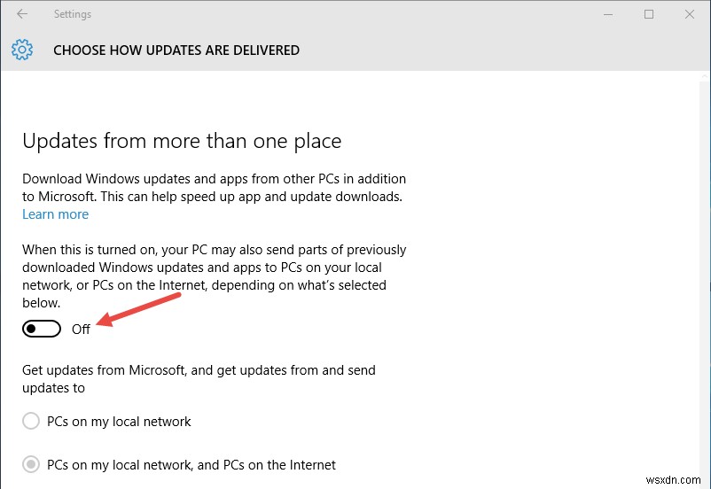 Windows10でWindowsUpdate配信の最適化を無効にする方法 