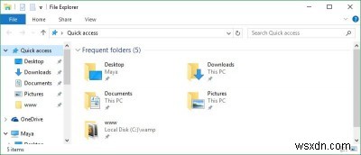 Windows10ファイルエクスプローラーからクイックアクセスを削除する方法 