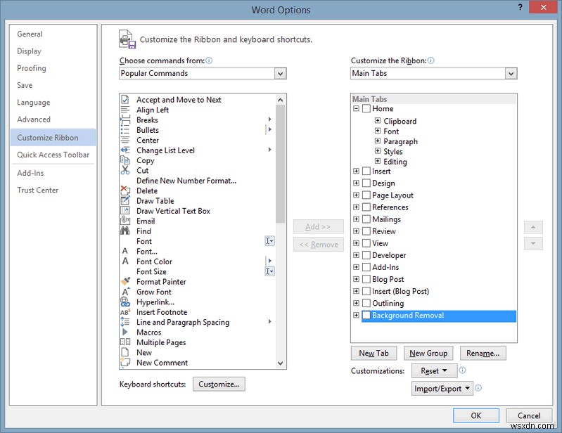 リボンUIをMicrosoftOfficeのクラシックレイアウトに復元する方法 