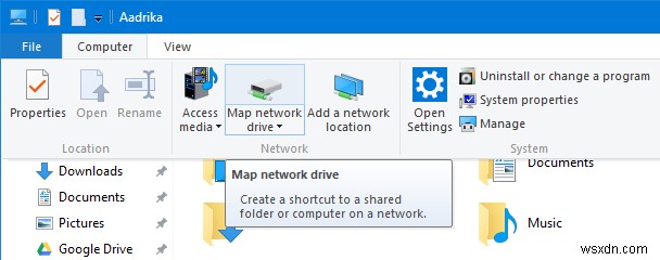 Windows10でのネットワークドライブとしてのOneDriveのマッピング 