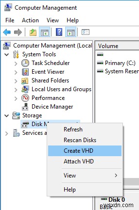 WindowsでVHD（仮想ハードディスク）を作成する方法 