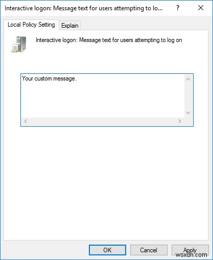Windows10のログイン画面にカスタムメッセージを表示する方法 