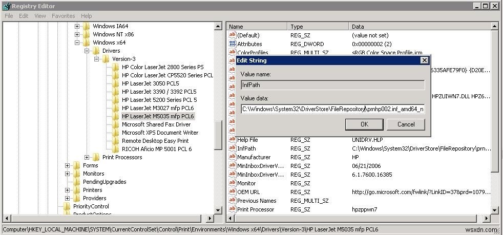 修正：Windowsがプリンターに接続できないエラー0x00000057 