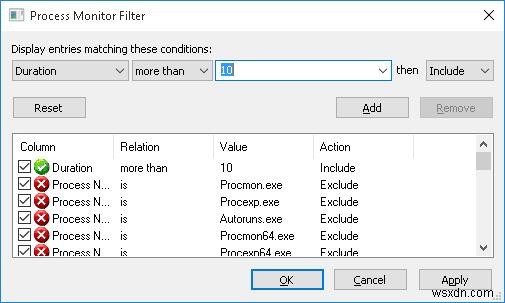 プロセスモニターを使用して低速ブートの問題を解決する 