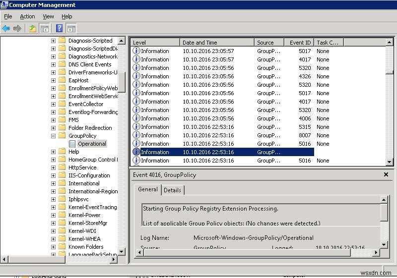 Windows7でGpsvc.logを使用したGPOロギング 