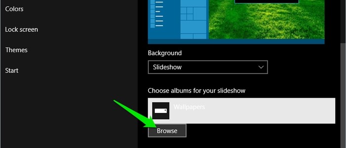 Windows10でシャッフルモードでスライドショーの壁紙を設定する 