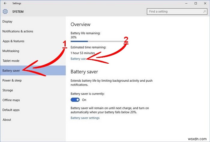 Windows10でのアプリのバッテリー使用量を調べる 