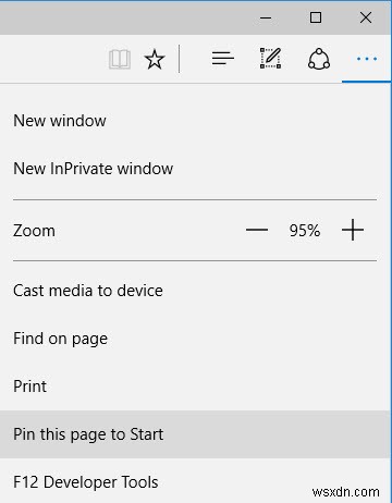 Windows10のスタートメニューにWebサイトのリンクを追加する方法 