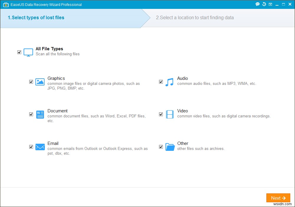 EaseUSDataRecoveryソフトウェアで削除されたファイルをすばやく復元する 