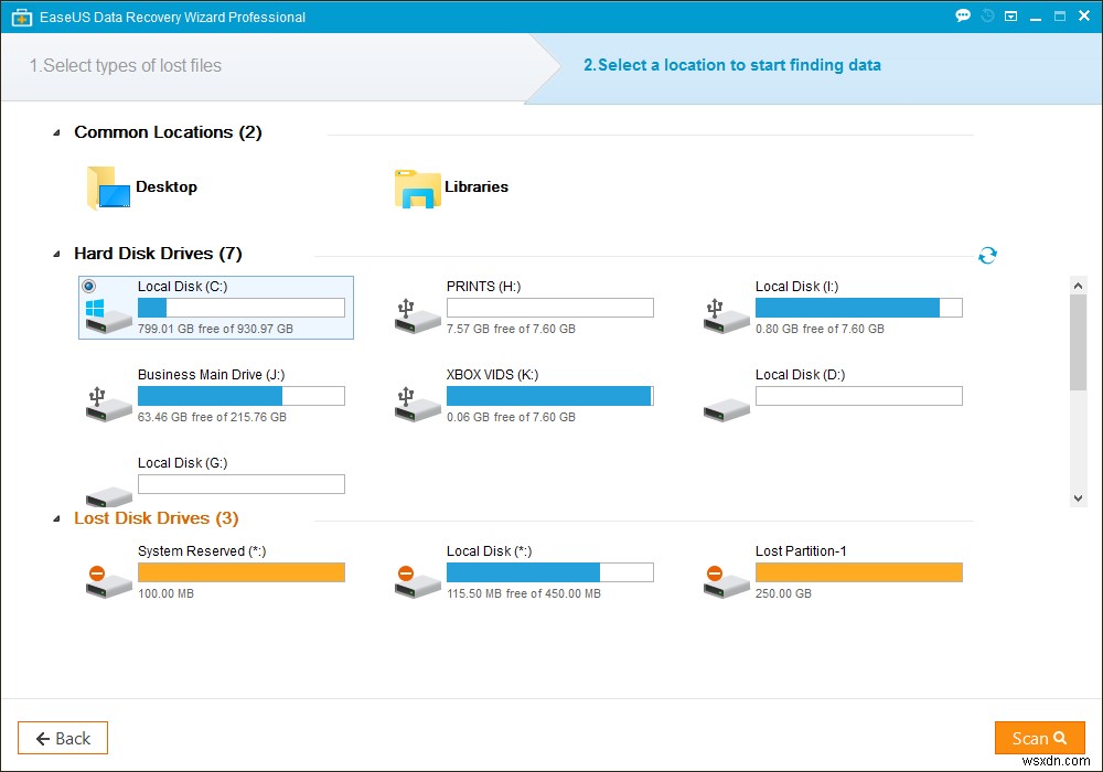 EaseUSDataRecoveryソフトウェアで削除されたファイルをすばやく復元する 