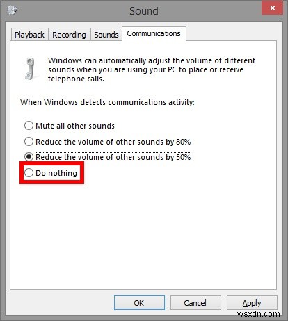 Skypeによるコンピュータの音量の低下を防ぐ方法 