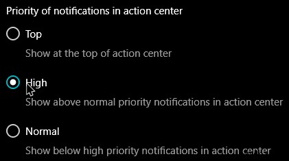 Windows10アクションセンターでアプリの通知の優先順位を設定する方法 