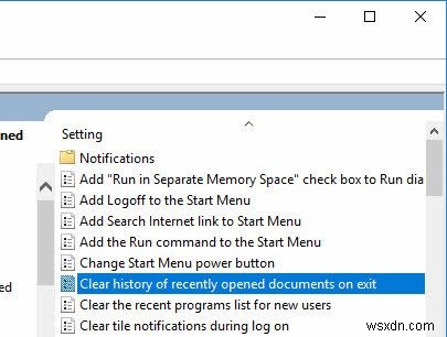 Windows10のシャットダウン時に最近のドキュメントジャンプリストをクリアする方法 