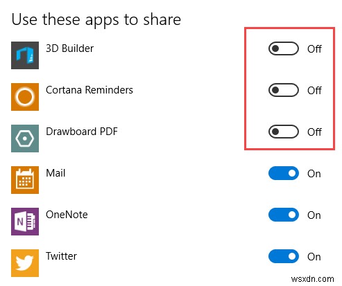 Windows10設定アプリで「共有設定」オプションを有効にする方法 