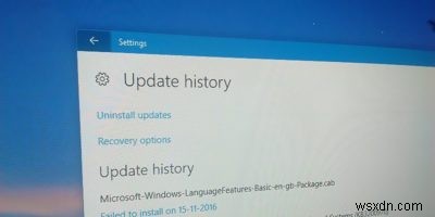 Windows10で更新履歴を見つける方法 