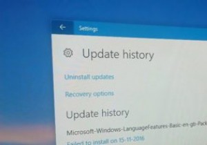 Windows10で更新履歴を見つける方法 