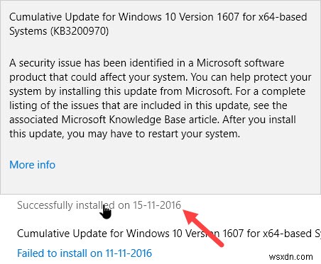 Windows10で更新履歴を見つける方法 