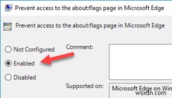 ユーザーがMicrosoftEdgeの「about：flags」ページにアクセスするのをブロックする方法 