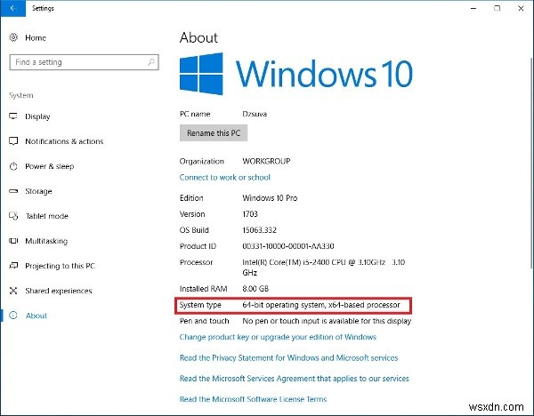 Windows10の32ビットバージョンから64ビットバージョンにアップグレードする方法 