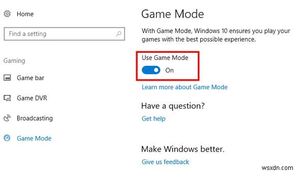 Windows10ゲームモードの説明 