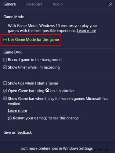 Windows10ゲームモードの説明 