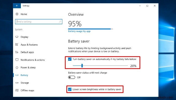 Windows10でラップトップのバッテリー寿命を改善する方法 