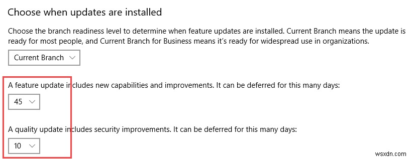 Windows10Updateを延期または一時停止する方法 