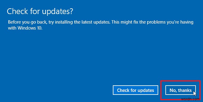 Windows10で以前のビルドに戻す方法 