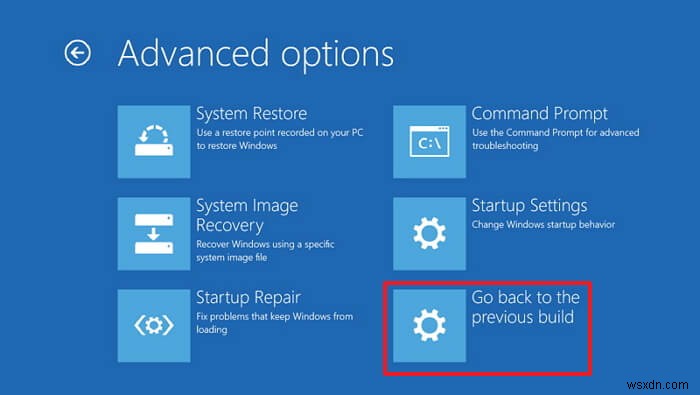 Windows10で以前のビルドに戻す方法 