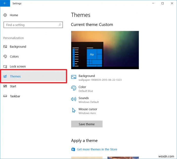 独自のWindows10カスタムテーマを作成する 